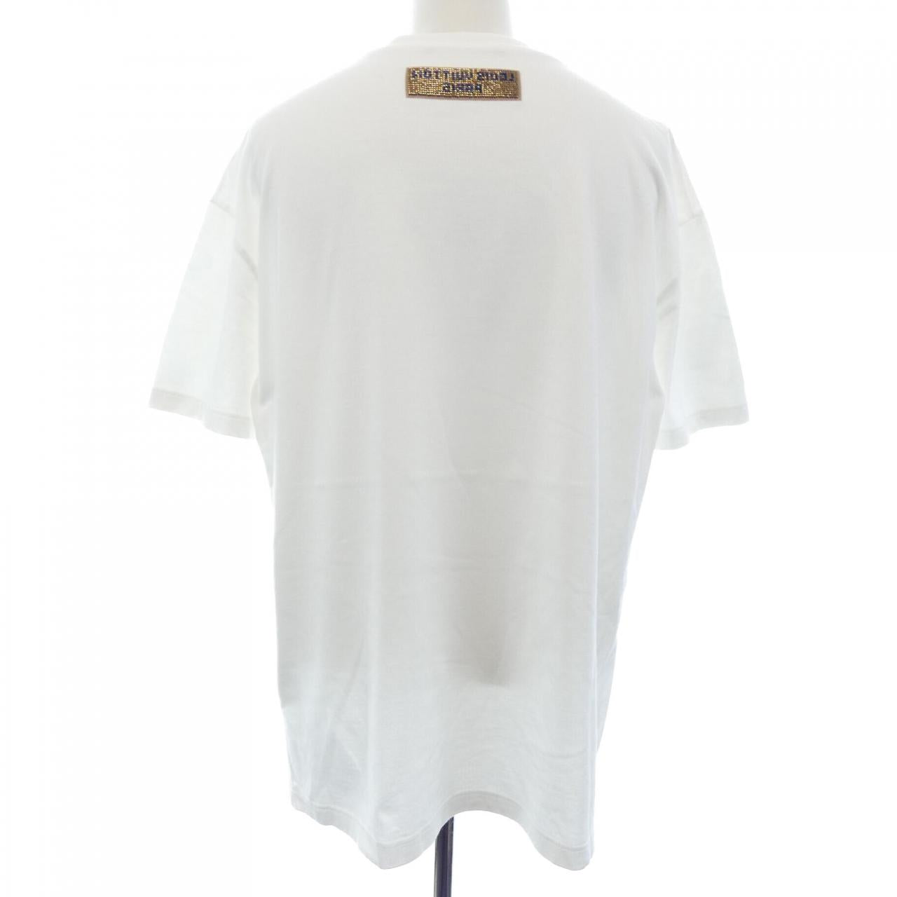 ルイヴィトン エンブロイダードビーズコットンTシャツ