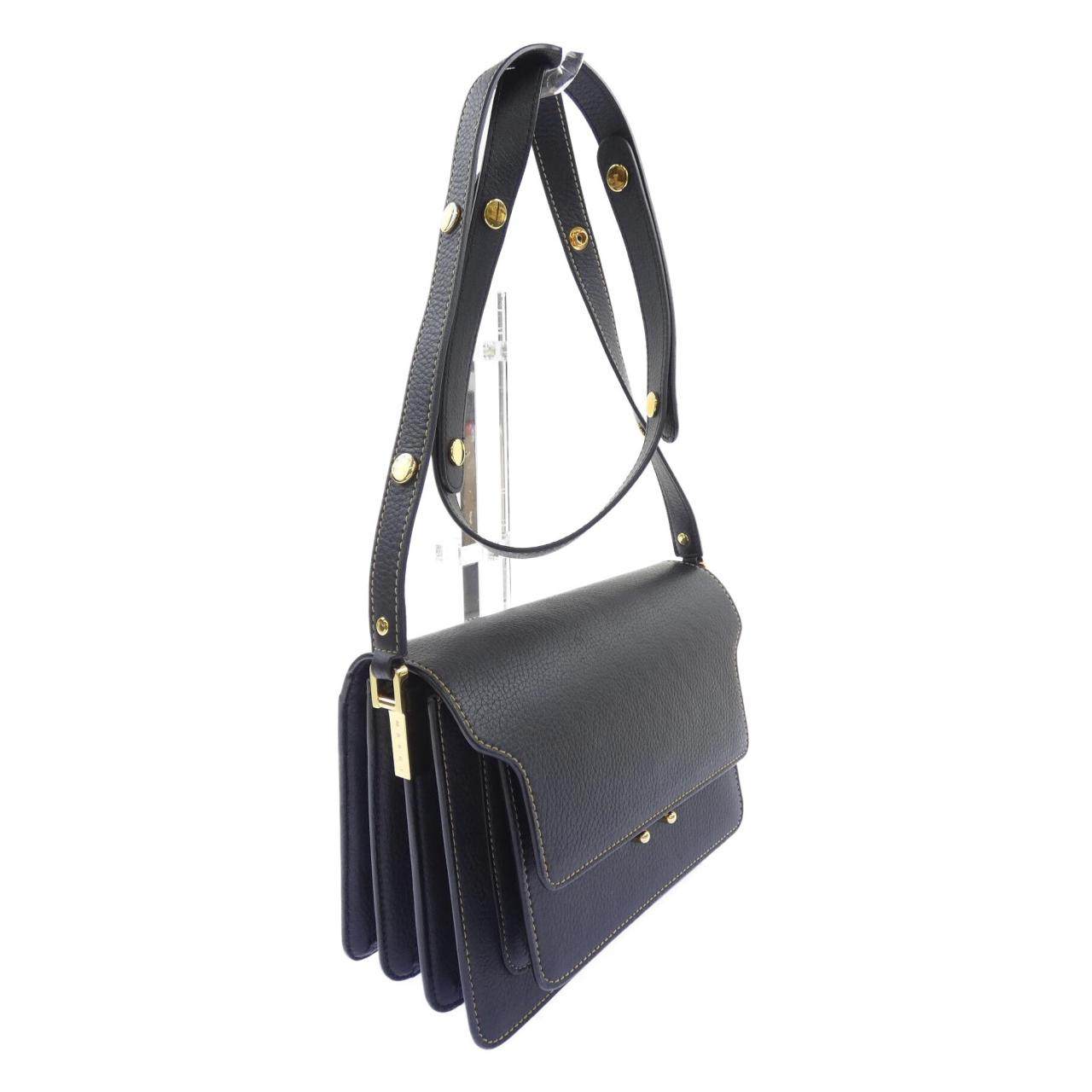 マルニ TRUNK レザーショルダーバッグ