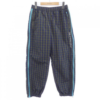 シュプリーム Plaid Warm Up コットンパンツ