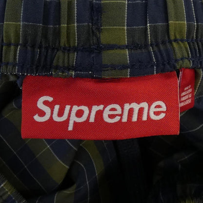 シュプリーム Plaid Warm Up コットンパンツ