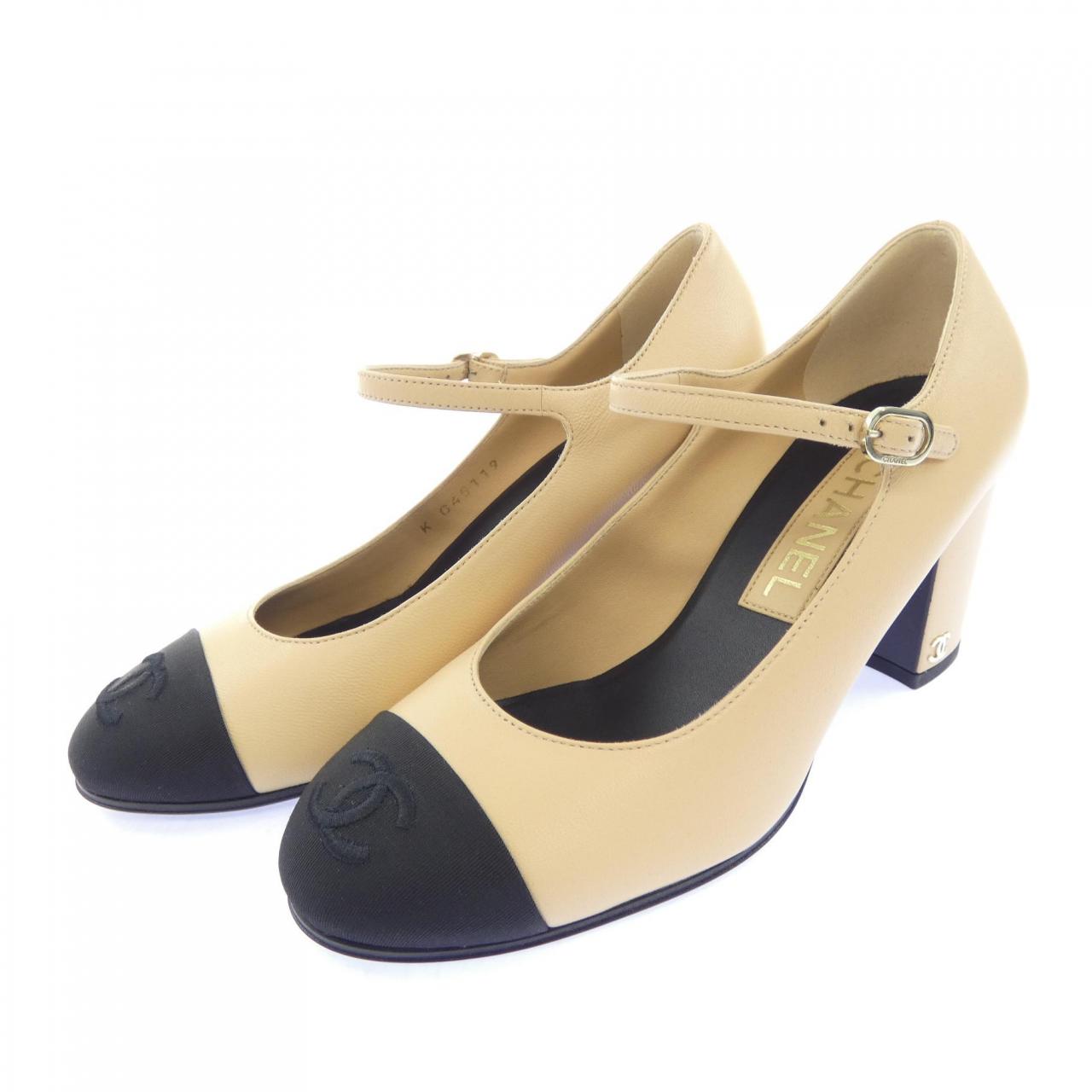 シャネル MARY JANES ラムスキン パンプス