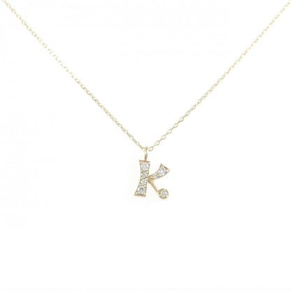 K10イエローゴールド イニシャルK ダイヤモンドネックレス