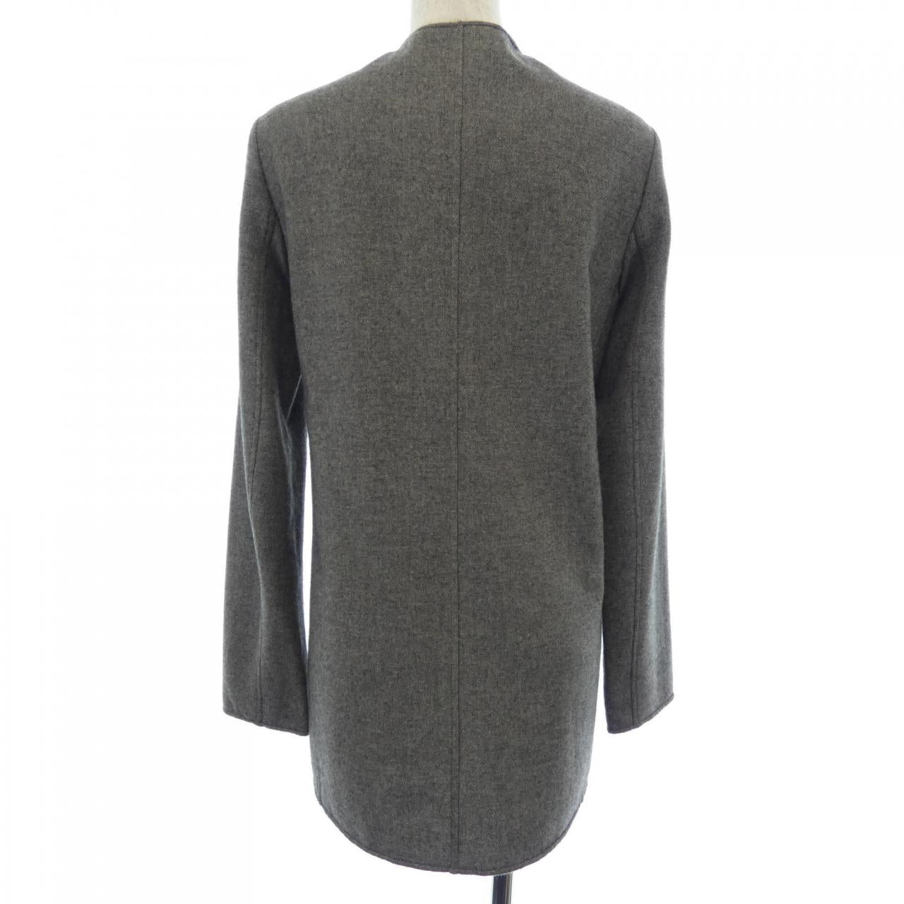 エルメス カシミヤ100％ノーカラージャケット