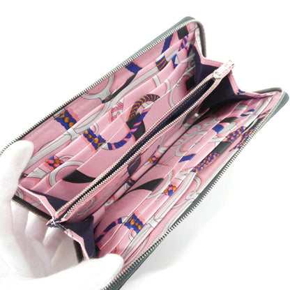 エルメス PANOPLIE EQUESTRE エプソン シルク 長財布