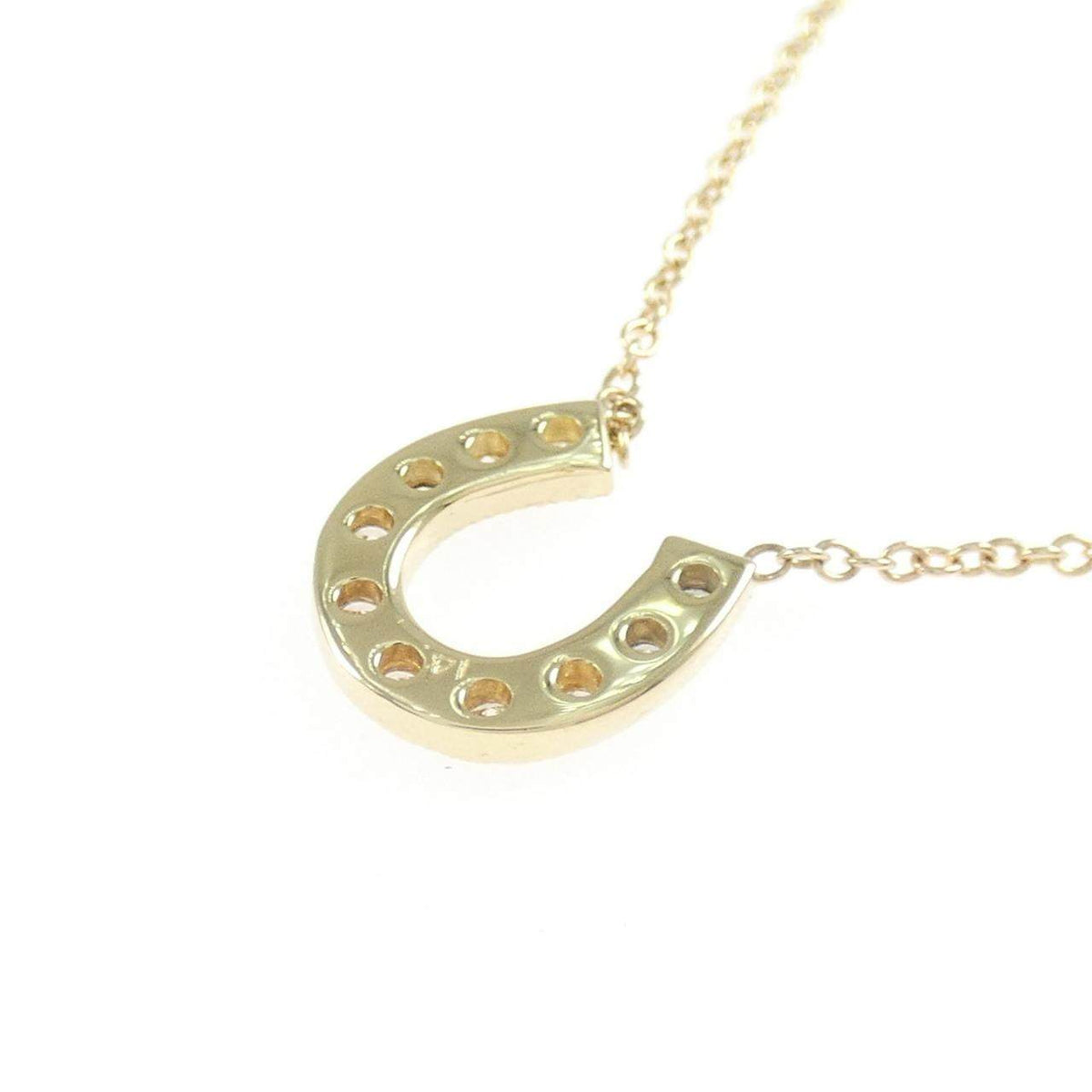 585YG Horseshoe Diamond Necklace