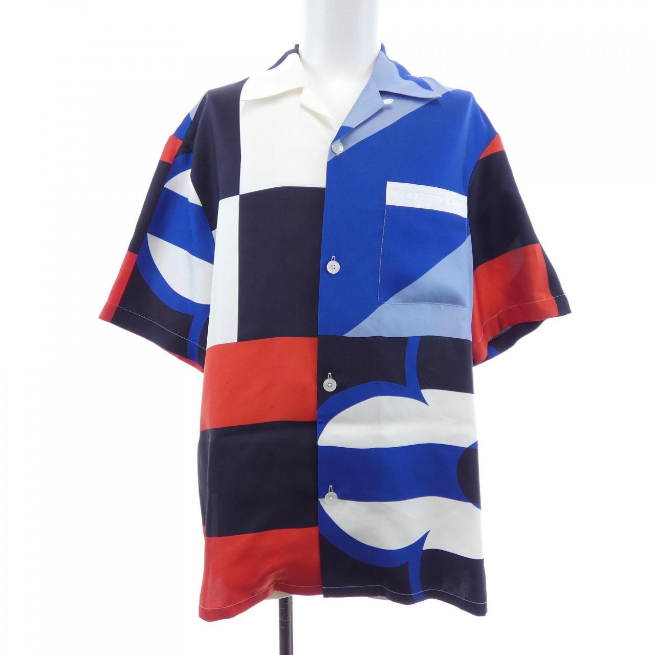 ルイヴィトン シルク半袖シャツ