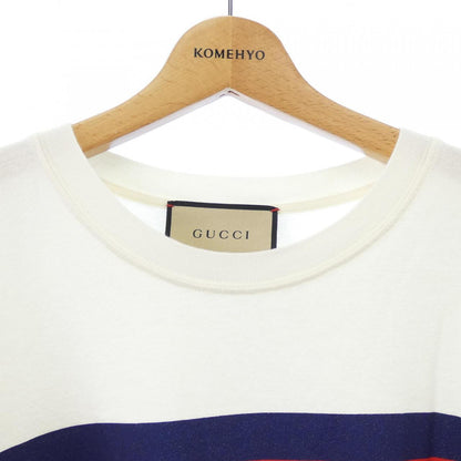 グッチ インターロッキングGストライププリント コットンTシャツ