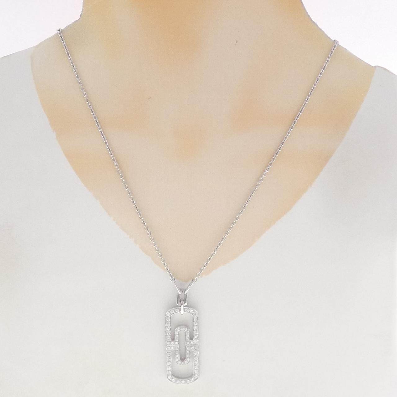 ブルガリ パレンテシ 750ホワイトゴールド ダイヤモンドネックレス