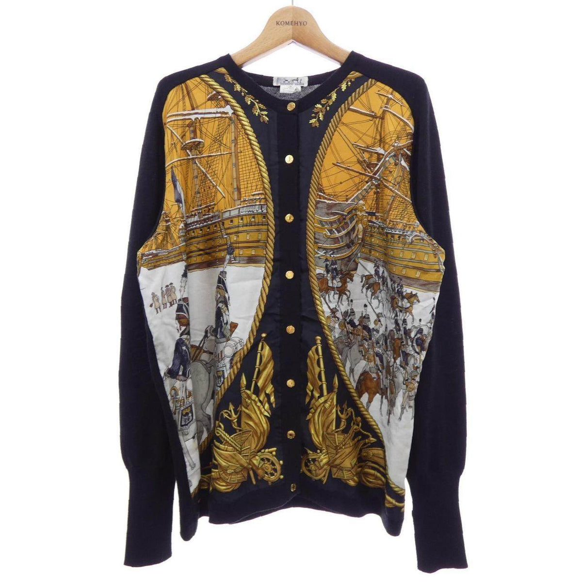 エルメス カシミヤ混カーディガン38