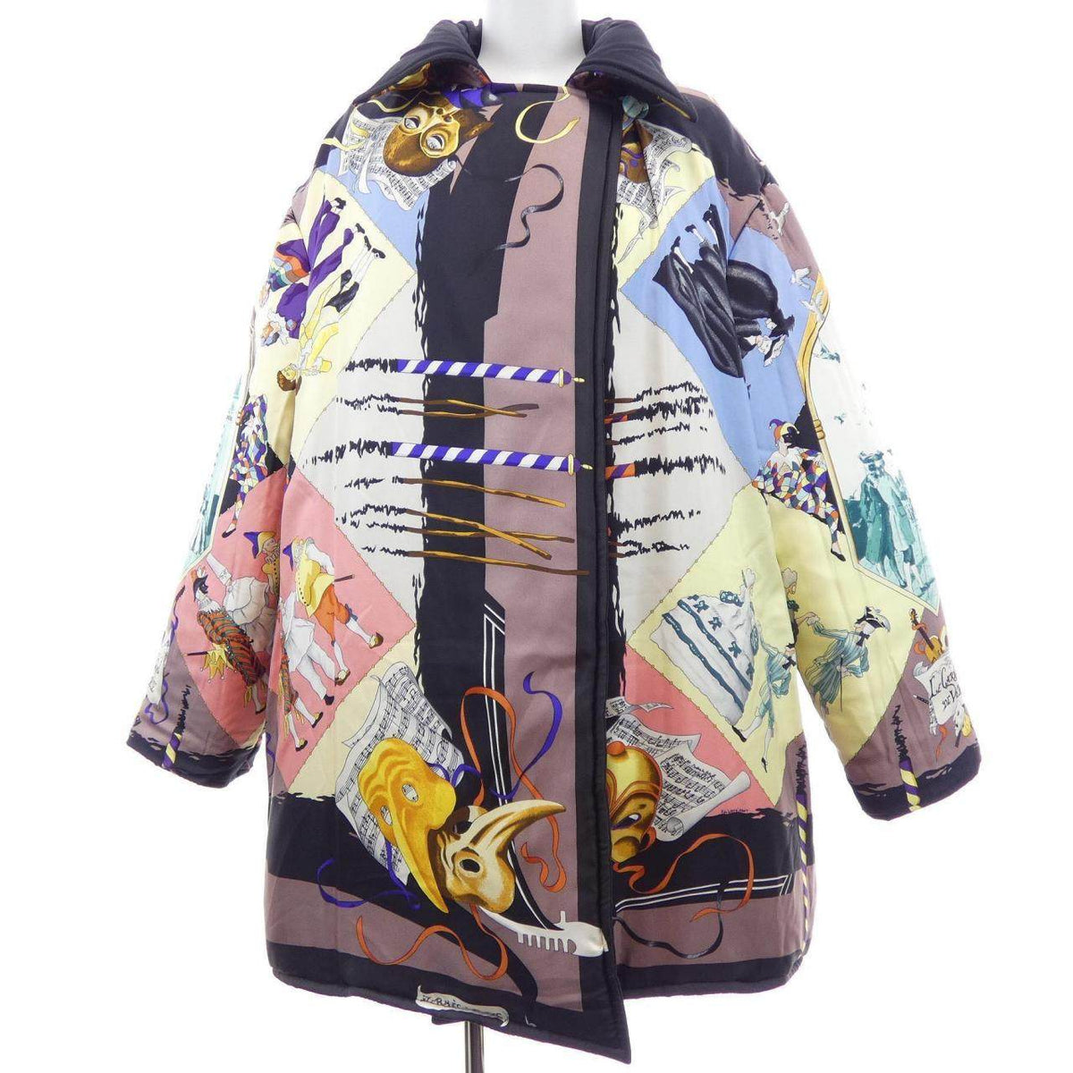 エルメス LE CARNAVAL DE VENISE ツイルレーヌ コート40