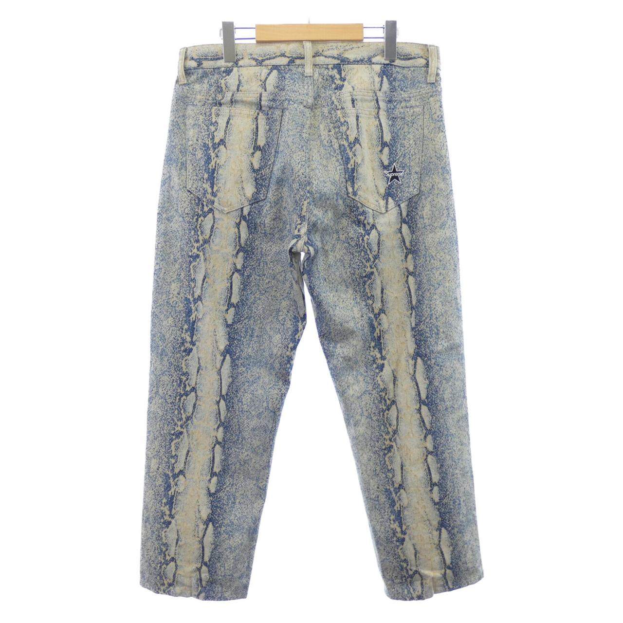 シュプリーム regular jean snake ジーンズ