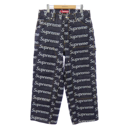 シュプリーム Jacquard Logos Double Knee ジーンズ