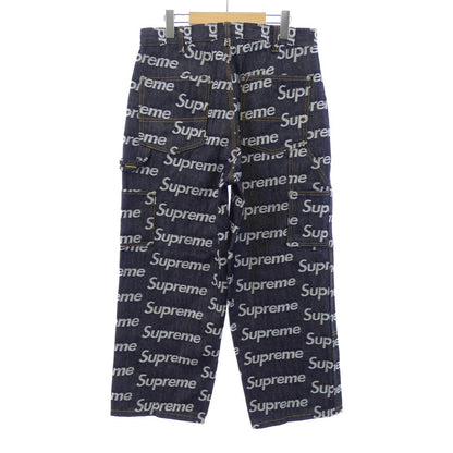 シュプリーム Jacquard Logos Double Knee ジーンズ