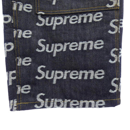シュプリーム Jacquard Logos Double Knee ジーンズ
