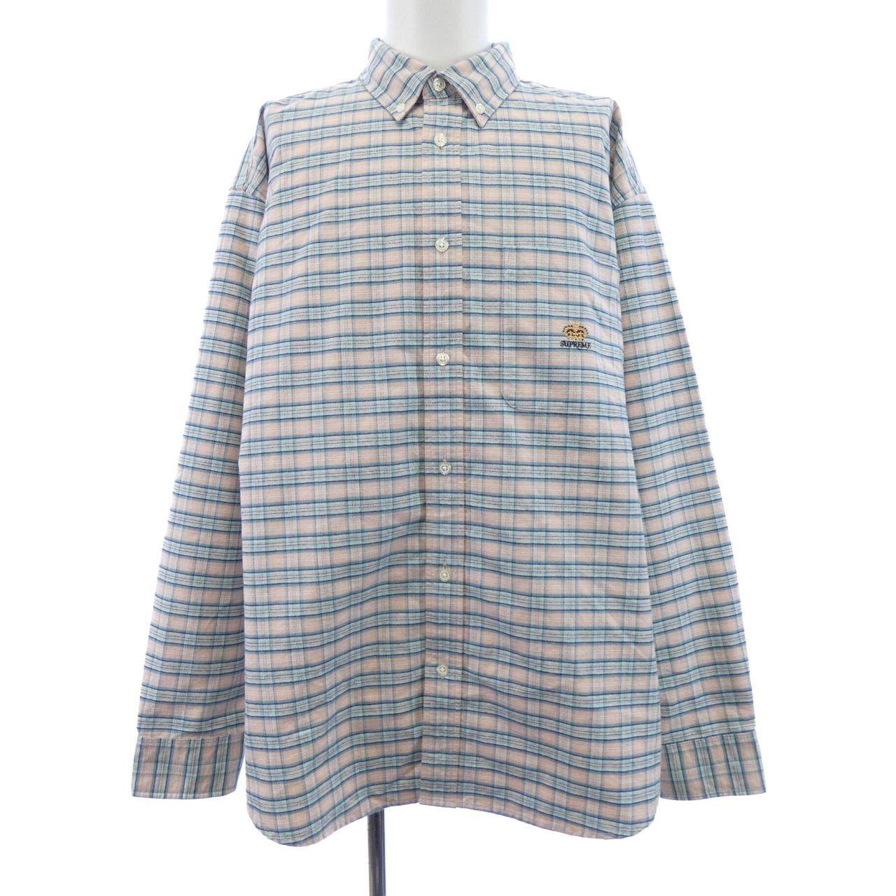 シュプリーム Loose Fit Flannel Oxford フランネルオックスフォードシャツ