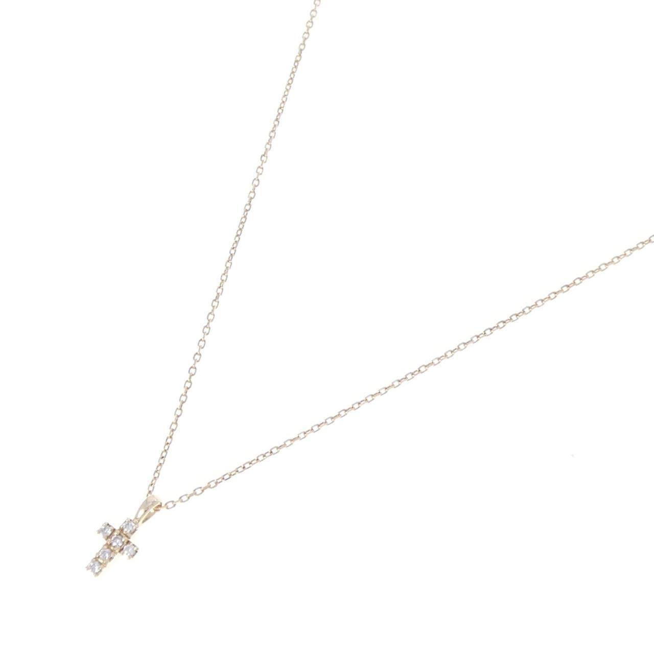 ヨンドシー K10 ダイヤモンド クロス ネックレス