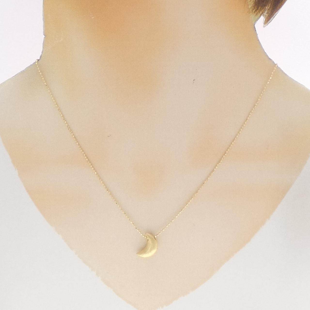 750イエローゴールド ムーン ネックレス
