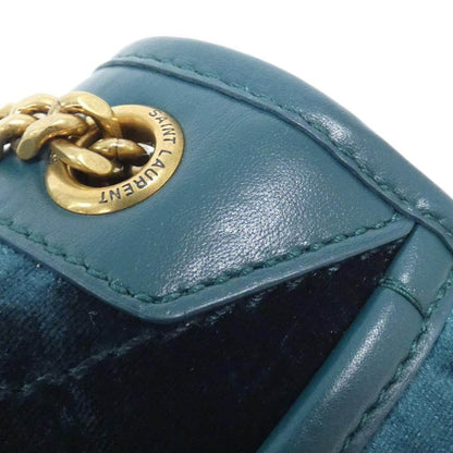 イヴサンローラン ニキベイビー ベルベットレザーショルダーバッグ