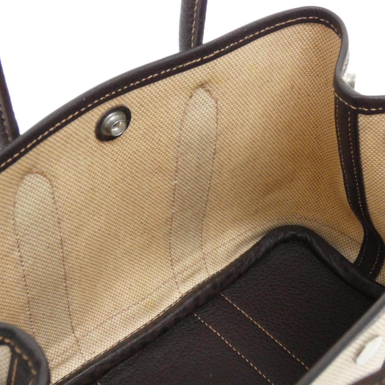 エルメス ガーデンパーティTTPM トワルアッシュ ブッフルスキッパー バッグ