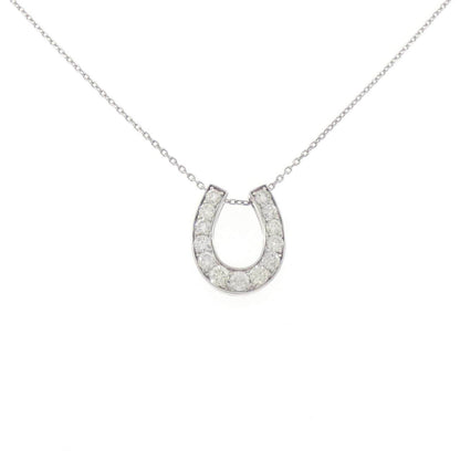 PT950 PT850 ホースシュー 1.00CT ダイヤモンドネックレス