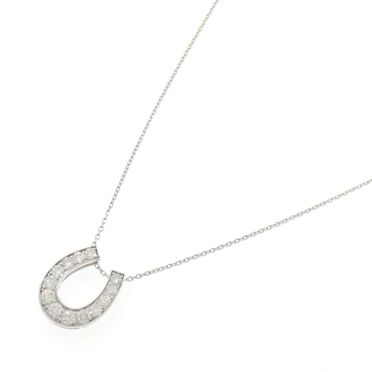 PT950 PT850 ホースシュー 1.00CT ダイヤモンドネックレス