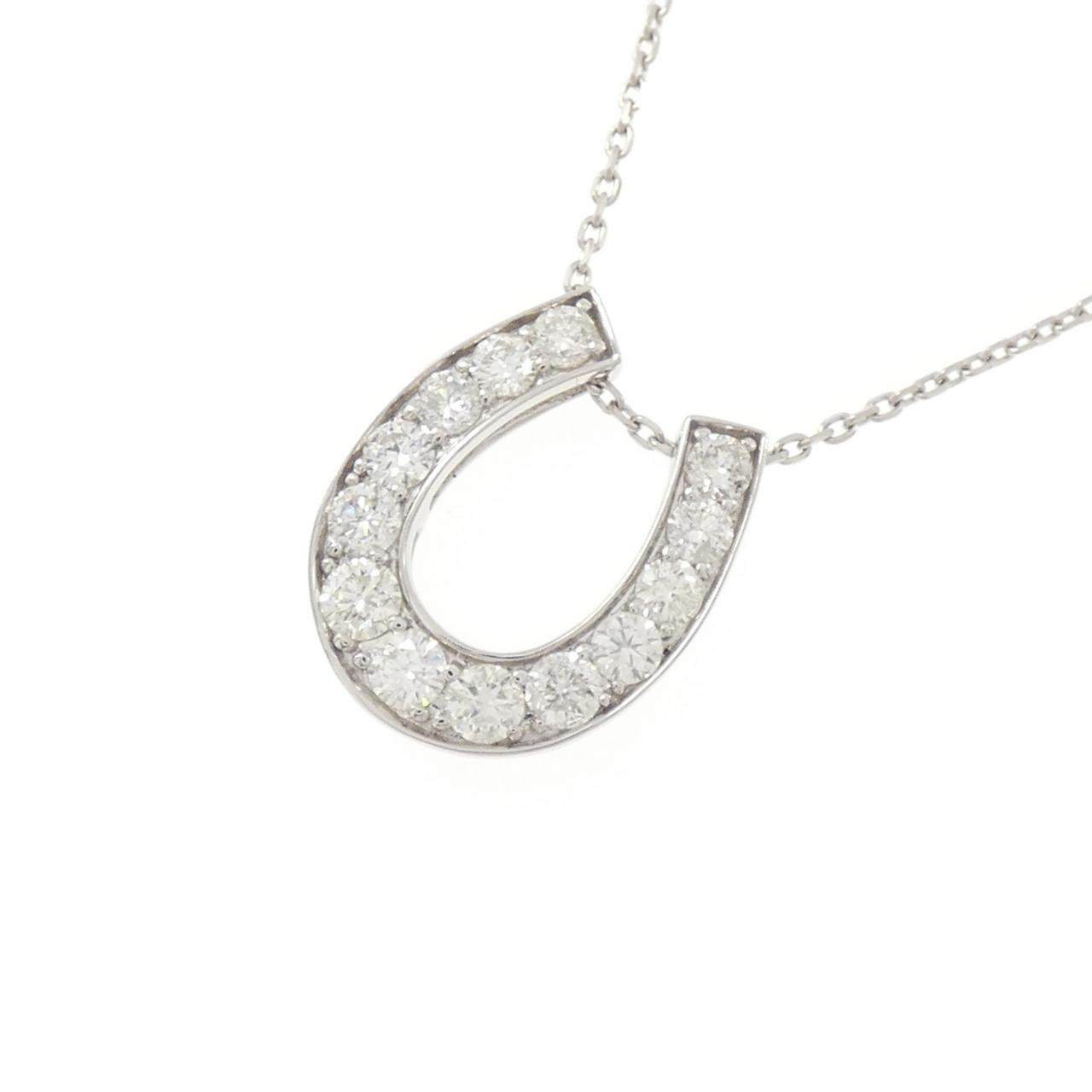 PT950 PT850 ホースシュー 1.00CT ダイヤモンドネックレス