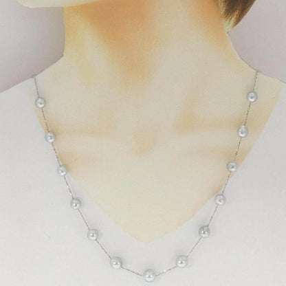 プラチナ850 アコヤパールネックレス
