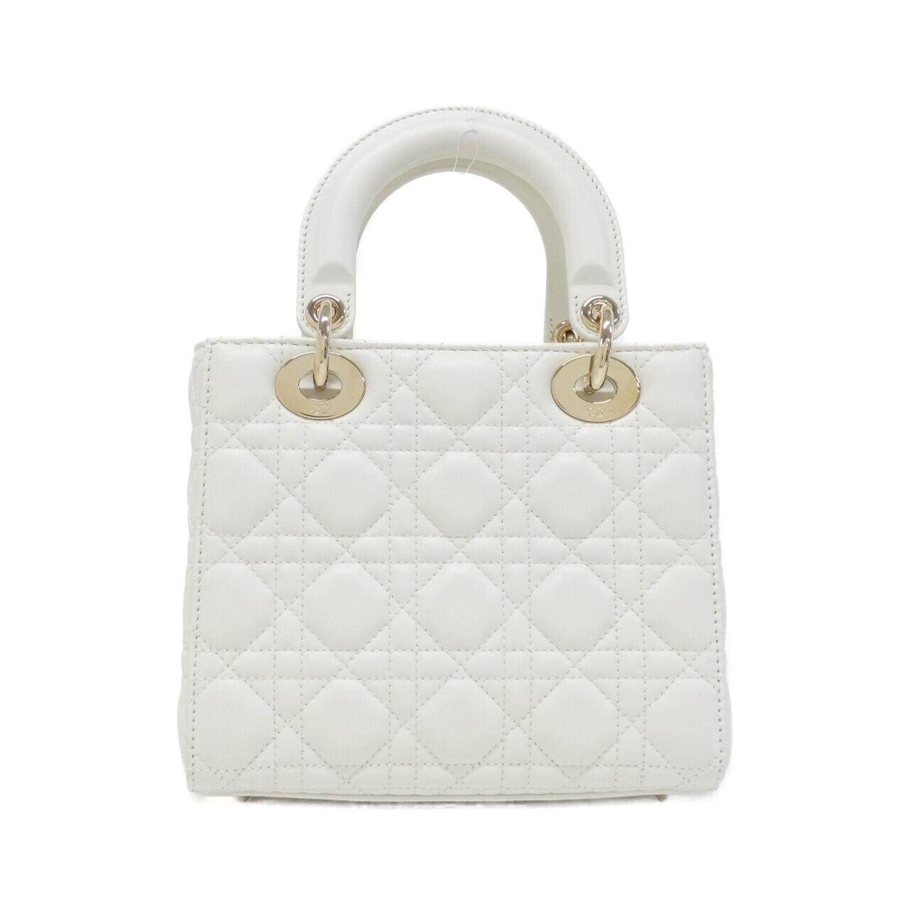 クリスチャンディオール LADY DIOR ラムスキン ハンドバッグ