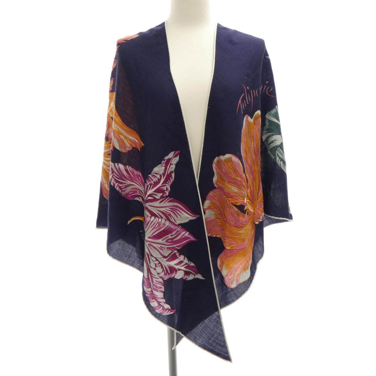 エルメス TULIPOMANIE シルクカシミヤ ショール
