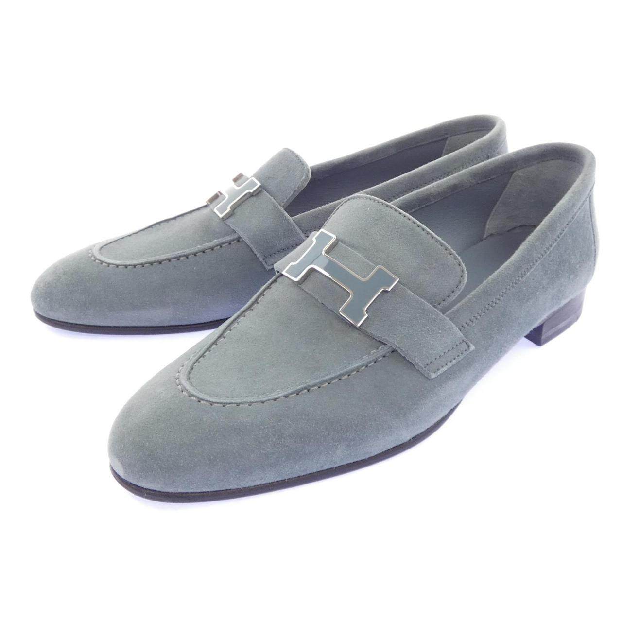 エルメス PARIS LOAFER シェーヴルヴェロア シューズ
