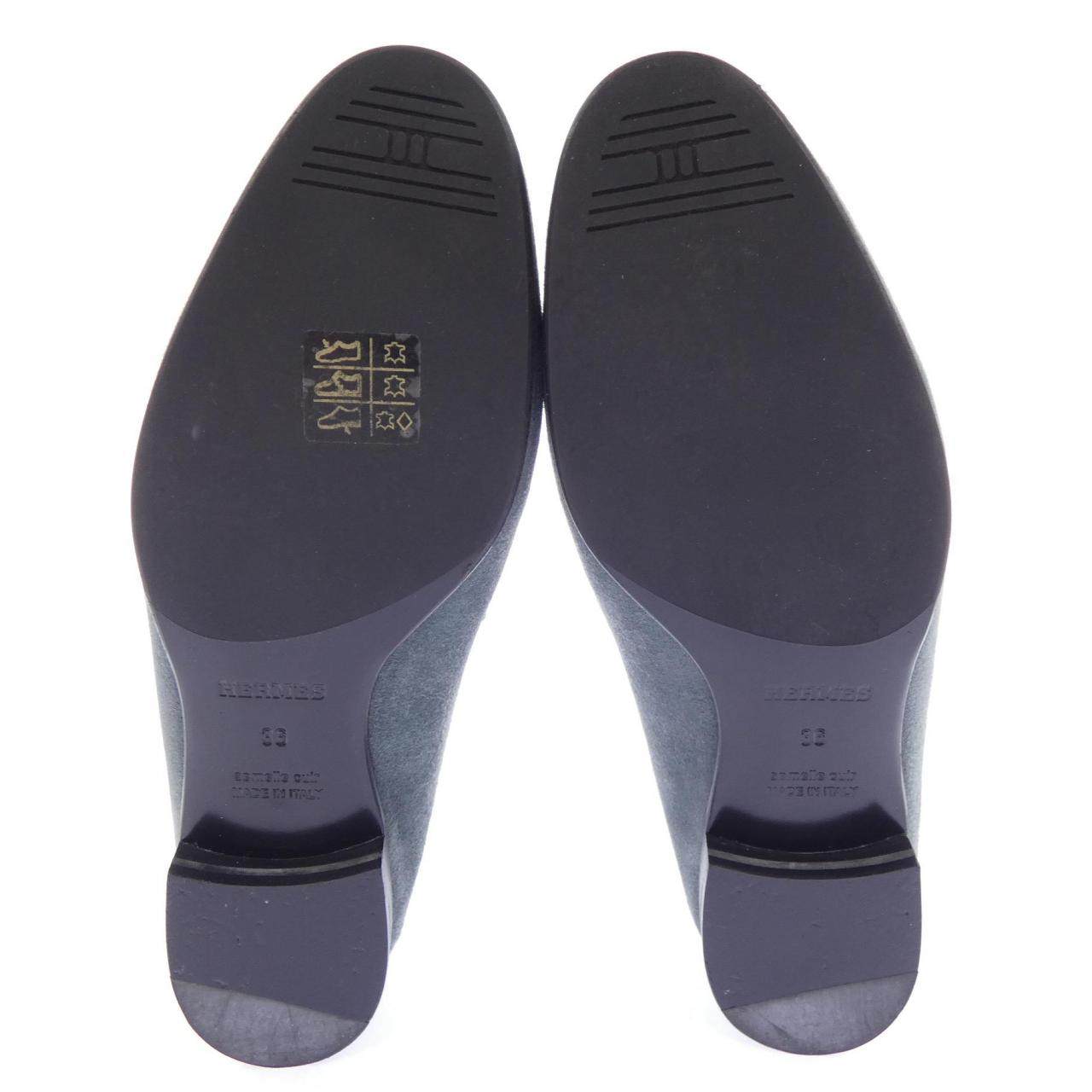エルメス PARIS LOAFER シェーヴルヴェロア シューズ