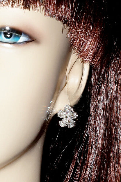 ブルガリ 18K ホワイト ゴールド フローラ フラワー ピアス