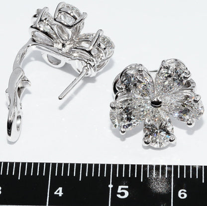 ブルガリ 18K ホワイト ゴールド フローラ フラワー ピアス