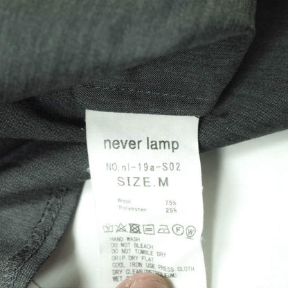 neverlamp スタンド カラー シャツ ウール ポリエステル