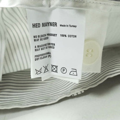 Hed Mayner 6 プリーツ ストライプ パンツ コットン パンツ