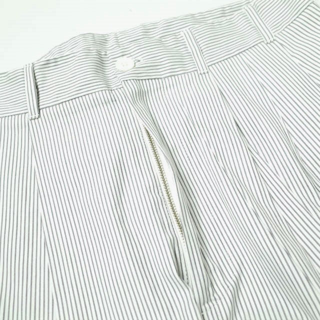 Hed Mayner 6 プリーツ ストライプ パンツ コットン パンツ