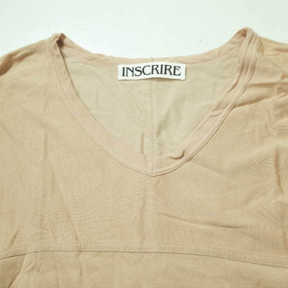 INSCRIRE アメリカン フットボール Tシャツ Vネック ベージュ