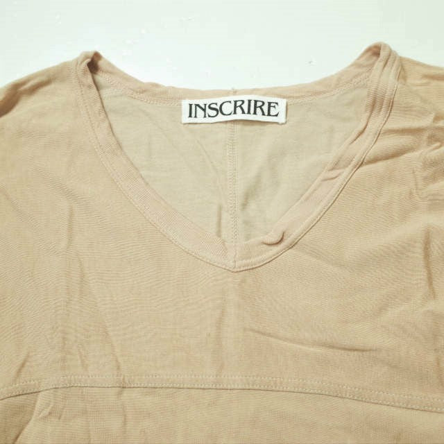 INSCRIRE アメリカン フットボール Tシャツ Vネック ベージュ