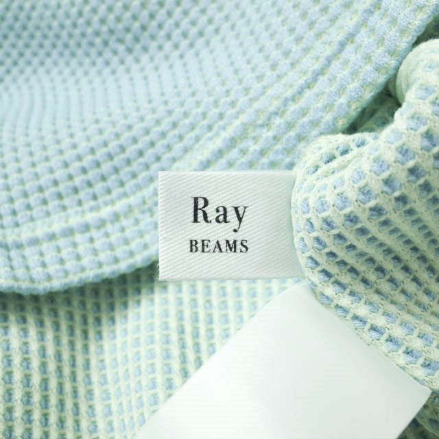 Ray BEAMS エルボー オープン ハイ ネック トップ ブルー
