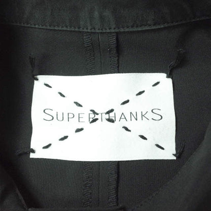 SUPERTHANKS ビッグ ポケット シャツ M ブラック