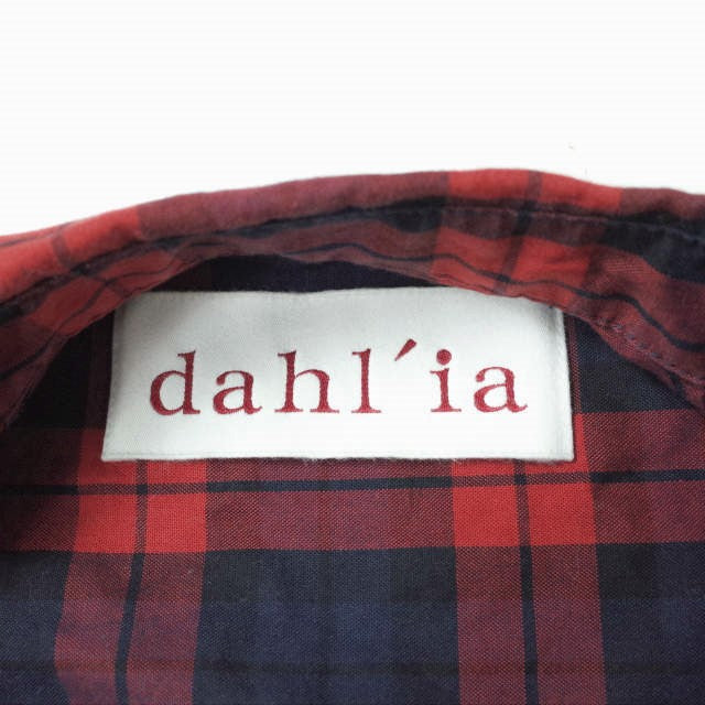 dahl'ia チェック シャツ ドレス DOP-229TT レッド