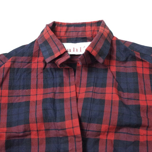 dahl'ia チェック シャツ ドレス DOP-229TT レッド