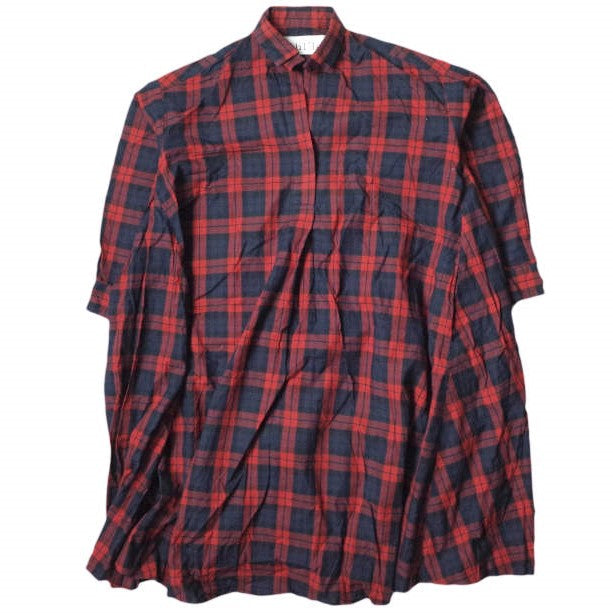 dahl'ia チェック シャツ ドレス DOP-229TT レッド