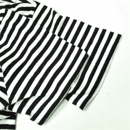 pyjama clothing ボーダー Uネック コットン Tシャツ