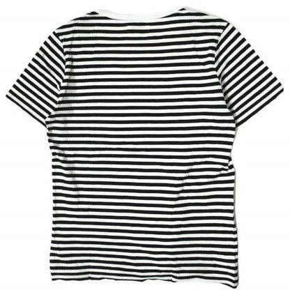 pyjama clothing ボーダー Uネック コットン Tシャツ