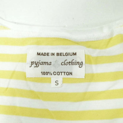 pyjama clothing ボーダー Uネック コットン Tシャツ