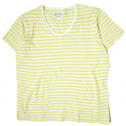 pyjama clothing ボーダー Uネック コットン Tシャツ