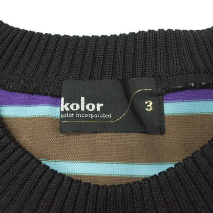 Kolor ブラック ボーダー Tシャツ コットン