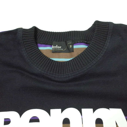 カラー 度詰ボーダー天竺 コットンTシャツ