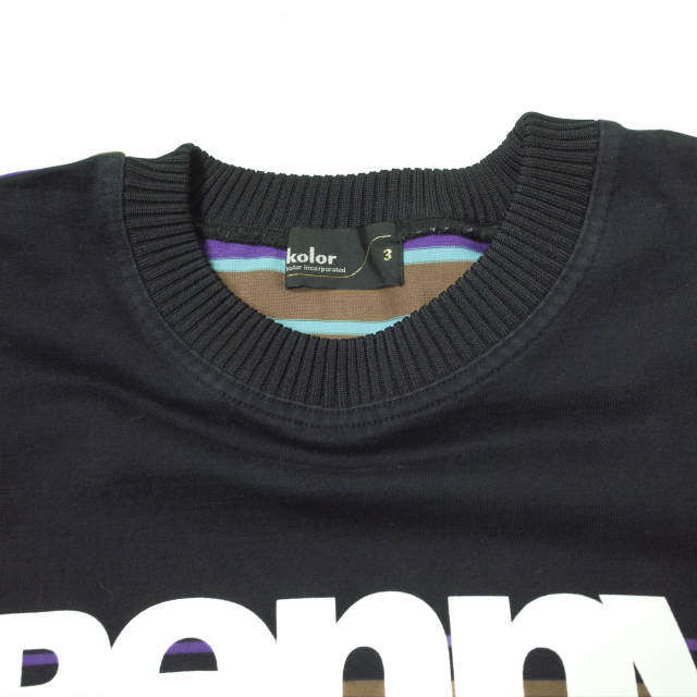 カラー 度詰ボーダー天竺 コットンTシャツ